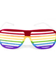 Rainbow Lined Party Glasses