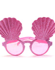 Pink Glitter Shell Party Glasses