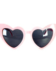 Light Pink Hearts Party Glasses with Dark Lens