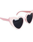 Light Pink Hearts Party Glasses with Dark Lens