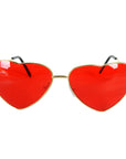 Heart Party Glasses with Metal Frame (Red)