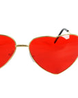 Heart Party Glasses with Metal Frame (Red)