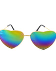 Heart Party Glasses with Metal Frame (Rainbow)