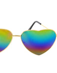 Heart Party Glasses with Metal Frame (Rainbow)
