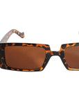 Rectangle Framed Party Glasses (Leopard)