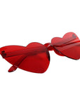 Red Retro Hearts Perspex Party Glasses