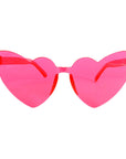 Pink Retro Hearts Perspex Party Glasses
