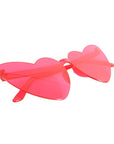 Pink Retro Hearts Perspex Party Glasses