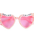 Bride Tribe Pearl Beaded Party Glasses (Pink)