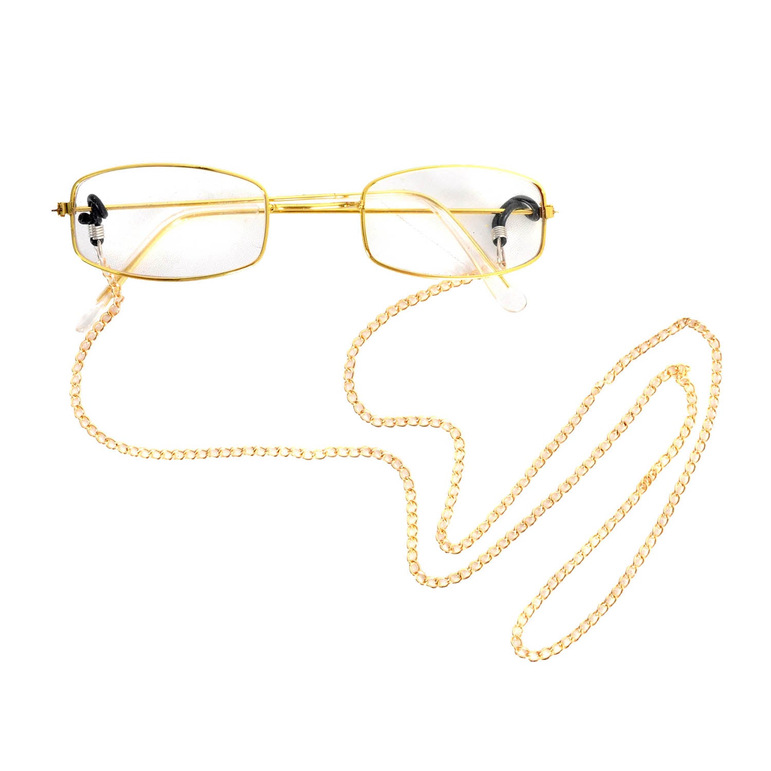 Gold Rim Grandma Glasses with Chain