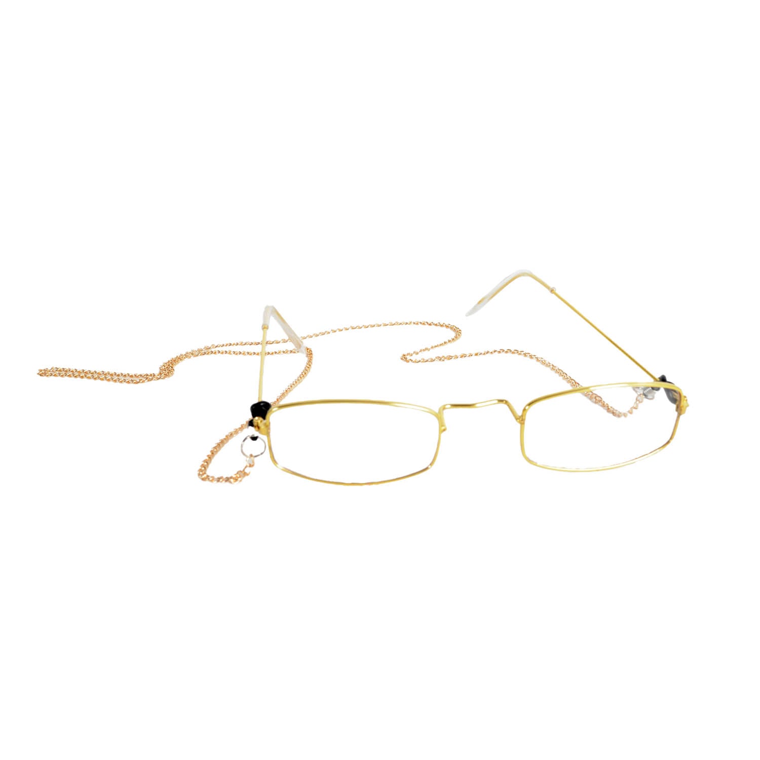 Gold Rim Grandma Glasses with Chain