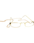 Gold Rim Grandma Glasses with Chain