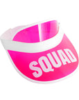 Squad Perspex Visor White Rim (Hot Pink)