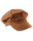 Light Brown Suede 8 Panel Poor Boy Cap