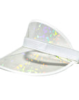 Holographic Sparkle PVC Perspex Visor Hat