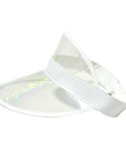Holographic Sparkle PVC Perspex Visor Hat