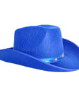 Blue Cowboy Hat with Australian Flag Ribbon
