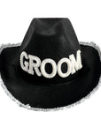 Deluxe Groom Cowboy Hat (Black)