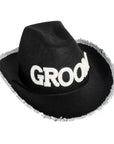 Deluxe Groom Cowboy Hat (Black)