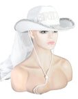 Deluxe Bride Cowboy Hat with Veil