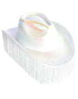 White Metallic Cowboy Hat