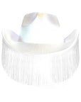 White Metallic Cowboy Hat
