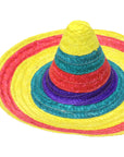 Large Mexican Straw Hat (Yellow Rim)
