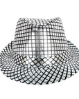 Metallic Trilby Hat (Black and Silver)