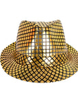 Metallic Trilby Hat (Black and Gold)