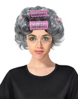 Grandma Wig with Pink Curlers
