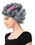 Grandma Wig with Pink Curlers