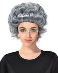 Curly Grandma Wig (Grey)