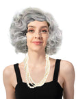 Fancy Curly Grandma Wig