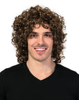 1980s Popstar Curly Wig (Brown)