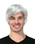Men's Light Grey Short Wig