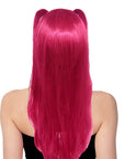 Pink Long Pigtail Wig