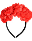Day of the Dead Red Rose Headband