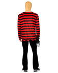 Adult Red Black Stripe Killer Man Costume