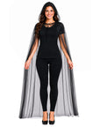 Adult Black Mesh Cape