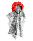 Red Rose Veil Headband