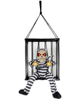 Animated Prisoner Skeleton in Cage