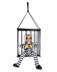 Animated Prisoner Skeleton in Cage