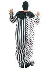 Adult Black and White Clown Costume