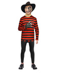 Children Red Black Stripe Killer Costume