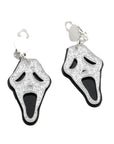 Screaming Face Halloween Earrings (Clip On)