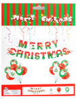 Merry Christmas Banner & Balloons Set