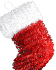 Christmas Tinsel Decoration (Santa Stocking)
