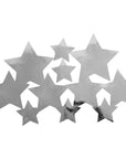 Metallic Star Hanging Decorations (11pcs) (Silver)