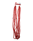 Metallic Beaded Necklace (Red) 5pk