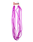 Metallic Beaded Necklace (Hot Pink) 5pk